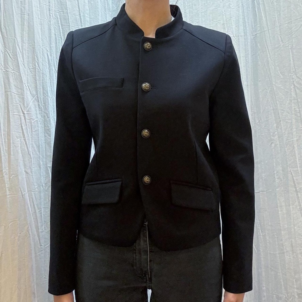 Central Park West Black Military Jacket Blazer New With Tags Gold Buttons Small